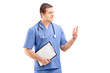 Male medical practitioner in a uniform