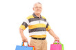 Middle aged gentleman with shopping bags