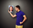 man screaming at his woman
