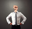 man with fist instead of the head