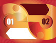 Vektor: Abstract background with two spaces for text Abstract background with two spaces for text
