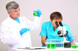 Physician and assayer during research on room background