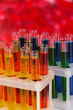 Foto: Colorful test tubes on bright background Colorful test tubes on bright background