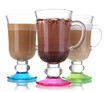 Layered coffee isolated on white