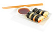 Tasty Maki sushi - Roll isolated on white