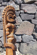 Detail, dry built lava stone wall