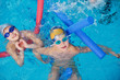 Photo: happy children group at swimming pool happy children group at swimming pool