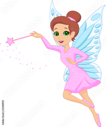 Vector: Illustration of cute fairy cartoon Illustration of cute fairy cartoon