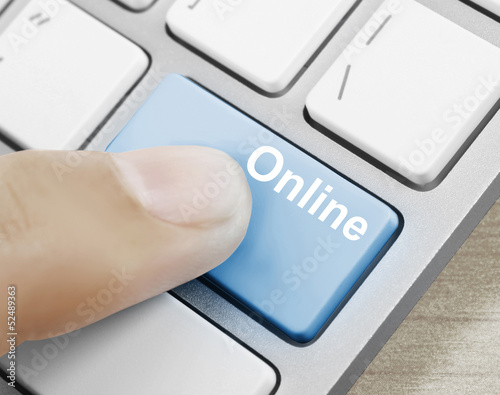 Photo: finger on a keyboard finger on a keyboard