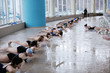 happy children group  at swimming pool