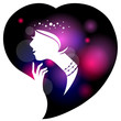 Vector: Beautiful woman silhouette Beautiful woman silhouette