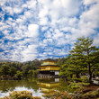 gold temple japan with nice sky for adv or others purpose ues