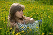 young girl on the grass