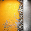 gear wheels on steel background