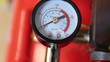 Air compressor industrial pressure gauge, rack focus