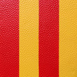 Photo: Métal embossé peint rouge et jaune Métal embossé peint rouge et jaune