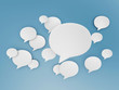 chat shape cloud on blue sky