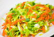 fresh vegetables salad with cabbage and carrot