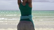 Woman relaxing on beautiful beach