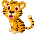 cute baby tiger posing