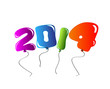 2014 with colorful balloons