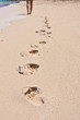 Footmarks on a sandy beach