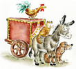 Bremen musicians fairy tale illustration