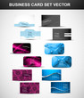 abstract Various 6 Business Card presentation set collection vec