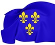 Flag of Wiesbaden, Germany.