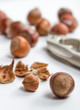 isolated hazelnuts