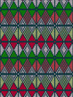 Style Seamless Knitted Pattern.Red Green White Color Illustratio