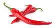Hot chili peppers isolated on white background