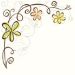 Abstract flowers. Floral frame.