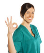 doctor giving thumbs up sign