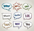Hand drawn speech bubbles