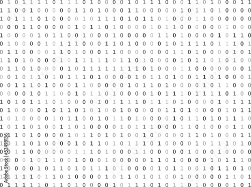 Vector: Flat binary code screen listing table cypher Flat binary code screen listing table cypher