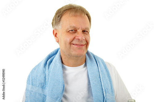 Photo: Mann mit Handtuch Mann mit Handtuch
