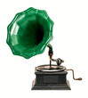 Vintage gramophone record player