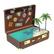 Illustration: Tropical trip suitcase Tropical trip suitcase