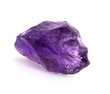 Big raw brazilian amethyst rock isolated on white.