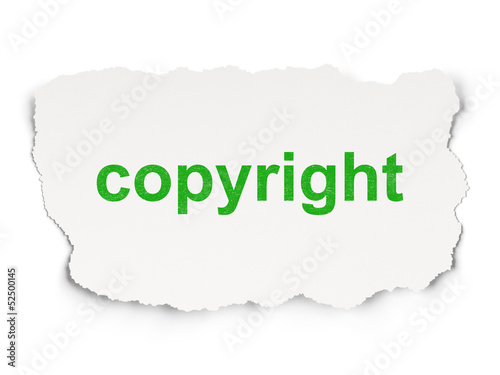 Illustration: Advertising concept: Copyright on Paper background Advertising concept: Copyright on Paper background