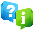 Vector: Speech Bubbles Question & Information Blue/Green Speech Bubbles Question & Information Blue/Green