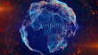 blue orange deformed globe spinning loop