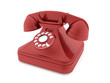 Red old telephone