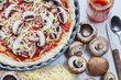 Foto: selfmade mushroom pizza selfmade mushroom pizza