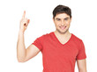 Photo: Young happy man with good idea sign Young happy man with good idea sign