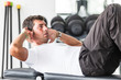 Man Doing Exercises for Abdominal