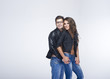 A sexy nice couple posing