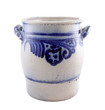 Old ceramic jug isolated on white with clipping path