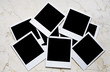 Photo: Instant photo frames on marble table, free space for pix Instant photo frames on marble table, free space for pix